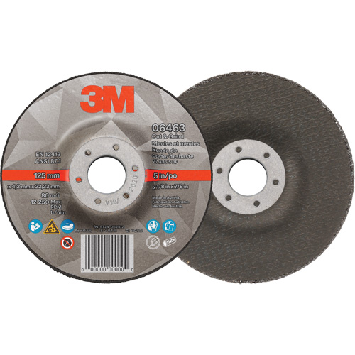 Cut & Grind Wheel, 5" x 1/8", 7/8" Arbor, Type 27, Ceramic Southpoint Industrial Supply