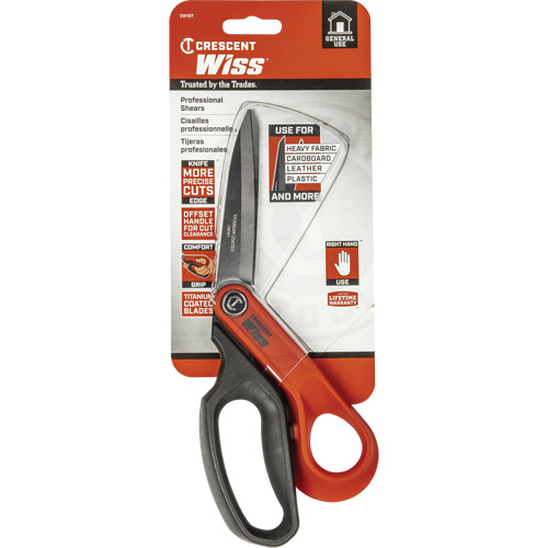 Cisaille pour ouvrier professionnel, 10", Poign&eacute;e Anneaux Southpoint Industrial Supply