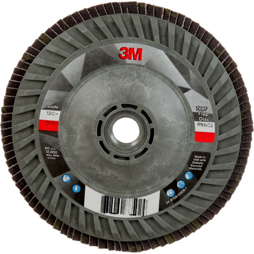Disque &agrave; lamelles &agrave; changement rapide 769F, 5" x 5/8"-11, Type 27, Grain 120+, C&eacute;ramique Southpoint Industrial Supply