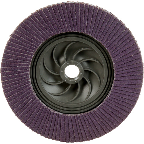 Disque &agrave; lamelles &agrave; changement rapide 769F, 5" x 5/8"-11, Type 27, Grain 120+, C&eacute;ramique Southpoint Industrial Supply