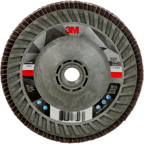 Disque &agrave; lamelles &agrave; changement rapide 769F, 5" x 5/8"-11, Type 29, Grain 120+, C&eacute;ramique Southpoint Industrial Supply