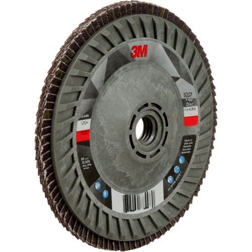 Disque &agrave; lamelles &agrave; changement rapide 769F, 5" x 5/8"-11, Type 29, Grain 120+, C&eacute;ramique Southpoint Industrial Supply