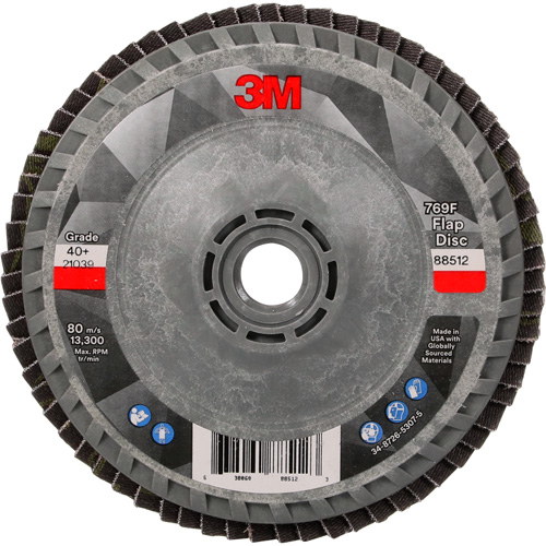 Disque &agrave; lamelles &agrave; changement rapide 769F, 4-1/2" x 5/8"-11, Type 27, Grain 40+, C&eacute;ramique Southpoint Industrial Supply