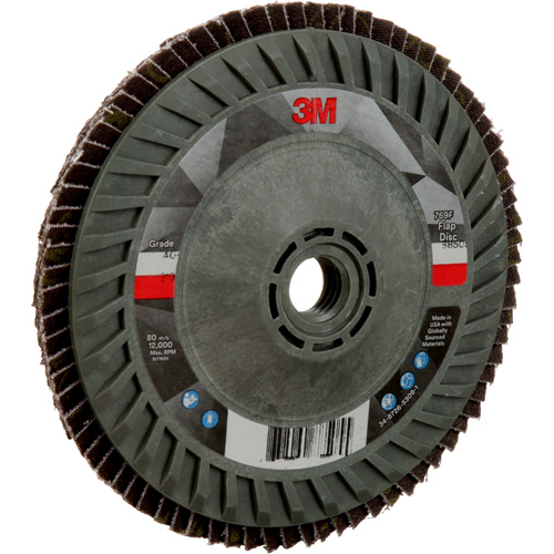 Disque &agrave; lamelles &agrave; changement rapide 769F, 5" x 5/8"-11, Type 27, Grain 40+, C&eacute;ramique Southpoint Industrial Supply