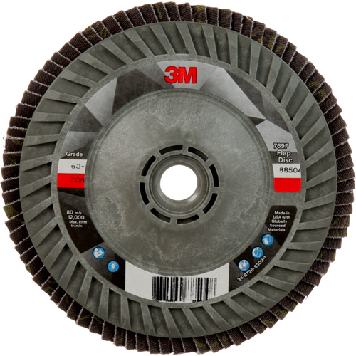 Disque &agrave; lamelles &agrave; changement rapide 769F, 5" x 5/8"-11, Type 27, Grain 60+, C&eacute;ramique Southpoint Industrial Supply