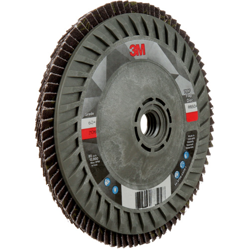 Disque &agrave; lamelles &agrave; changement rapide 769F, 5" x 5/8"-11, Type 27, Grain 60+, C&eacute;ramique Southpoint Industrial Supply