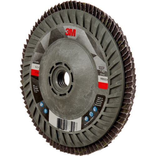 Disque &agrave; lamelles &agrave; changement rapide 769F, 5" x 5/8"-11, Type 27, Grain 60+, C&eacute;ramique Southpoint Industrial Supply