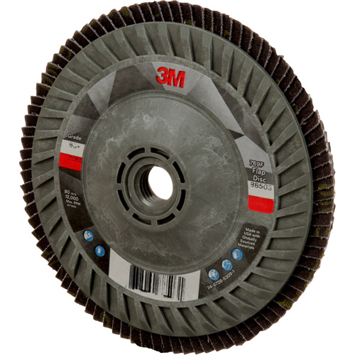 Disque &agrave; lamelles &agrave; changement rapide 769F, 5" x 5/8"-11, Type 27, Grain 80+, C&eacute;ramique Southpoint Industrial Supply