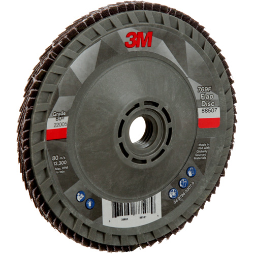 Disque &agrave; lamelles &agrave; changement rapide 769F, 4-1/2" x 5/8"-11, Type 29, Grain 80+, C&eacute;ramique Southpoint Industrial Supply