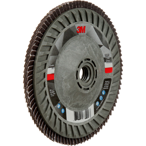Disque &agrave; lamelles &agrave; changement rapide 769F, 5" x 5/8"-11, Type 29, Grain 80+, C&eacute;ramique Southpoint Industrial Supply