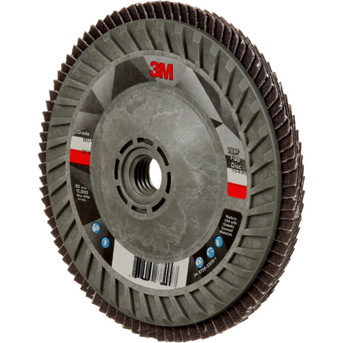 Disque &agrave; lamelles &agrave; changement rapide 769F, 5" x 5/8"-11, Type 29, Grain 80+, C&eacute;ramique Southpoint Industrial Supply