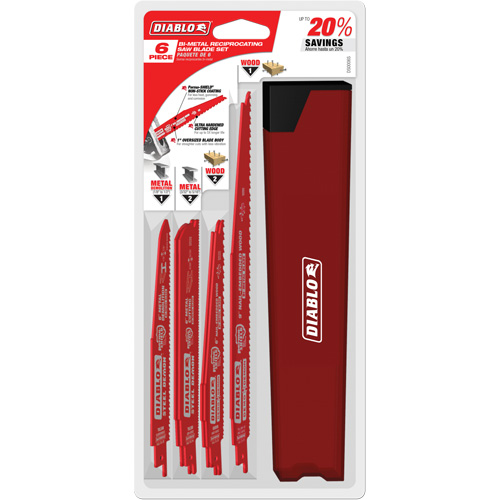 Nail-Embedded Wood & Metal Cutting/Demo Reciprocating Saw Blade Set Southpoint Industrial Supply