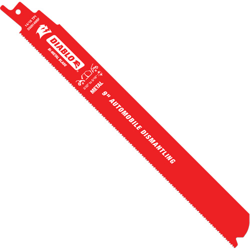 Lame de scie alternative autod&eacute;montage, Bim&eacute;tal, 14-18 Dents par pouce, 9" lo x 1" la Southpoint Industrial Supply