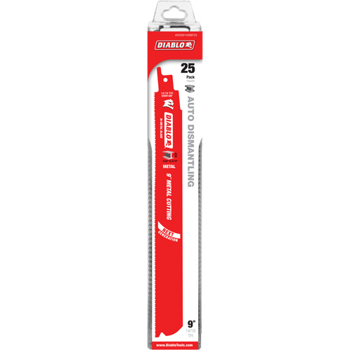 Lame de scie alternative autod&eacute;montage, Bim&eacute;tal, 14-18 Dents par pouce, 9" lo x 1" la Southpoint Industrial Supply