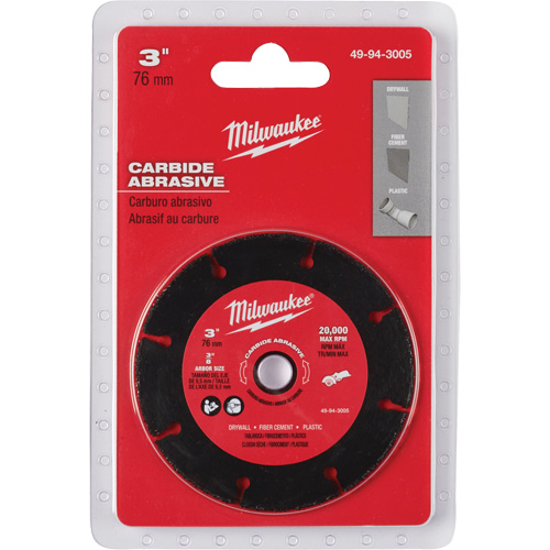 Lame abrasive au carbure, 3" x Arbre de 3/8", Carbure de silicium, 20 000 Tr/min Southpoint Industrial Supply