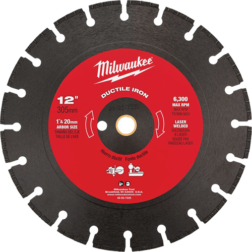 Lame de scie circulaire pour la fonte ductile, 12", Pour Fonte ductile Southpoint Industrial Supply