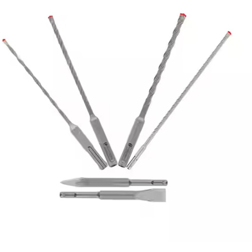 Jeu de forets et burins pour marteau &agrave; t&ecirc;te enti&egrave;rement au carbure &agrave; 4 couteaux SDS-Plus Rebar Demon, 6 morceaux, Carbure Southpoint Industrial Supply