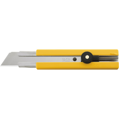 Rubber Inset Utility Knife with Solid Blade, 25 mm, Stainless Steel Blade Southpoint Industrial Supply