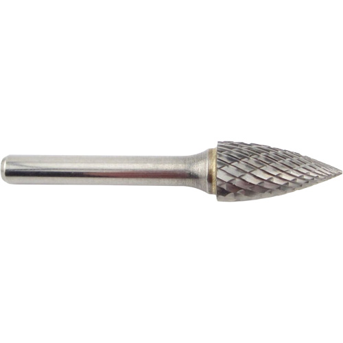 Tree Shape Pointed End Carbide Shipyard Bur, SG-5, 1/2" Dia., 1/4" Shank, 1" Depth of Cut Southpoint Industrial Supply