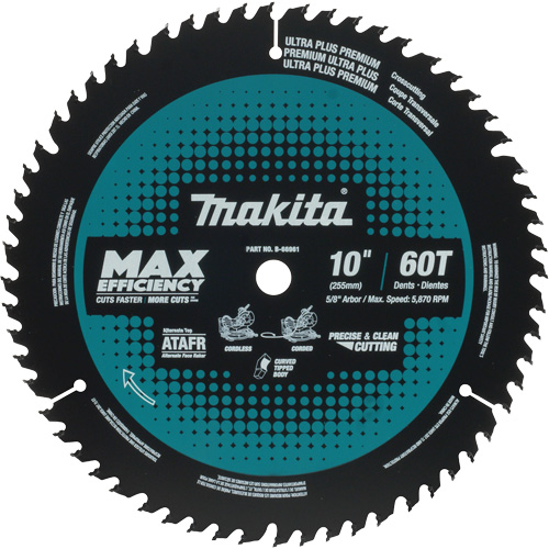Carbide-Tipped Max Efficiency Miter Saw Blade, 12", 80 Teeth, Wood Use Southpoint Industrial Supply