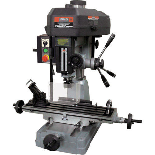 Milling Drilling Machine with Forward/Reverse, 12 Speeds, 1-1/4" Drilling Capacity Southpoint Industrial Supply