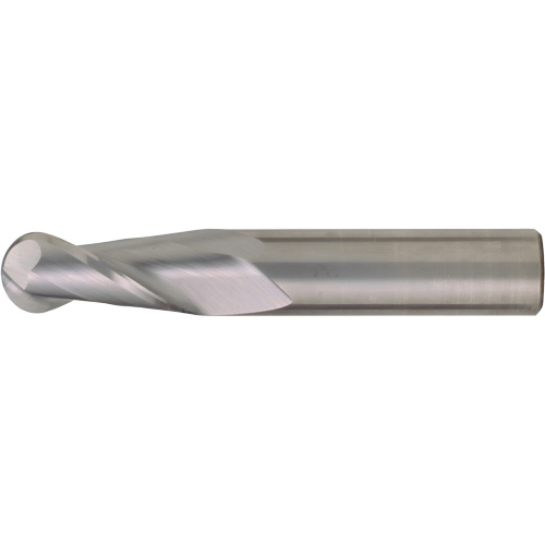 Fraise &agrave; embout sph&eacute;rique pour usage g&eacute;n&eacute;ral, 1/2" dia., 4" lo, 2 cannelures, Carbure Southpoint Industrial Supply