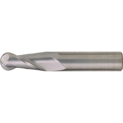 Ball Nose Single End General Purpose End Mill, 1/4" Dia., 4" L, 2 Flutes, 1/4" Shank, Carbide Southpoint Industrial Supply