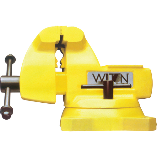 High Vis Safety Vise, 5" Jaw Width, 3-3/4" Throat Depth Southpoint Industrial Supply
