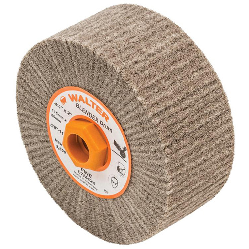 Blendex Surface Conditioning Drum, 4-1/2" Dia. x 2" W, 5/8"-11 Arbor, Fine Grit Southpoint Industrial Supply