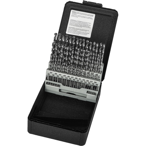 Jeu de forets s&eacute;rie courte combin&eacute;s robustes, 60 morceaux, Acier rapide Southpoint Industrial Supply