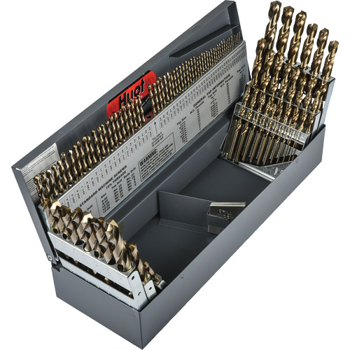 Heavy-Duty Jobber Length Combination Drill Bit Set, 114 Pieces, High Speed Cobalt Southpoint Industrial Supply