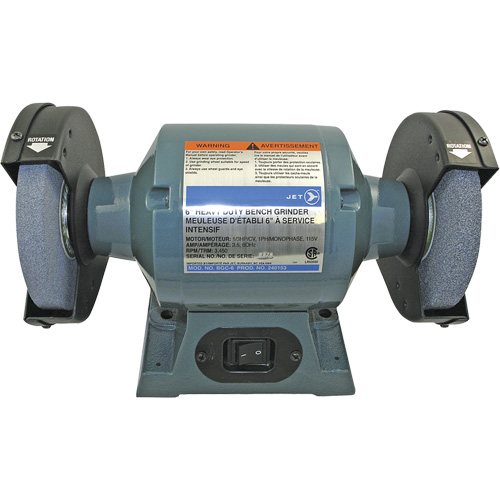 Meuleuse d'&eacute;tabli robuste BGC-6, Dia de roue 6", 1/3 CV Southpoint Industrial Supply