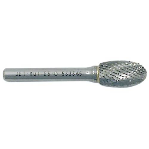Oval Shape Bur, 1/2" Dia., 1/4" Shank, 7/8" Depth of Cut Southpoint Industrial Supply