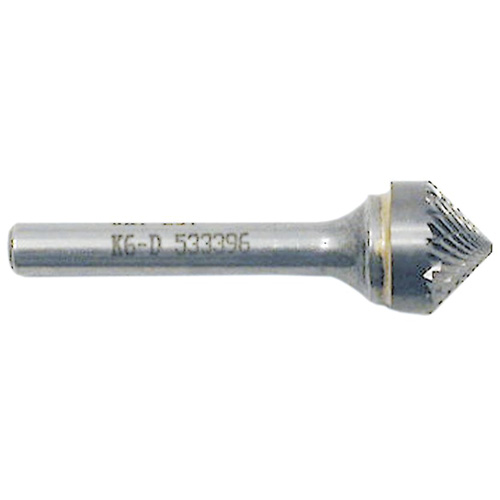 Fraise conique pointue, 1/2" dia., 1/4" Tige, 1/4" Prof. de la coupe Southpoint Industrial Supply