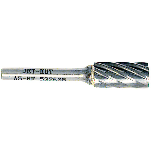 A5-NF JET-KUT&reg; Cylindrical Shape Bur for Aluminum/Non-ferrous Materials, 1/2" Dia., 1/4" Shank Southpoint Industrial Supply