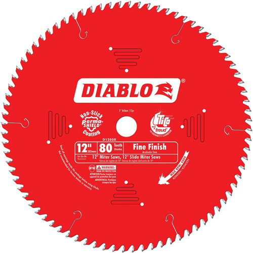 Contractor Saw Blades - Fine Finishing Saw Blades, 12", 80 Teeth, Wood Use Southpoint Industrial Supply