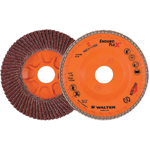 Enduro-Flex Flap Disc, 4-1/2" x 7/8", Type 27, 40 Grit, Zirconia Alumina Southpoint Industrial Supply