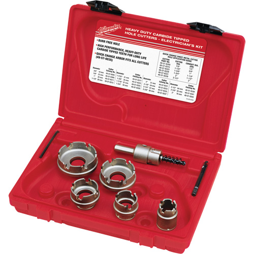 Sheet Metal Carbide Cutter Electrician's Kit, 7 Pieces Southpoint Industrial Supply
