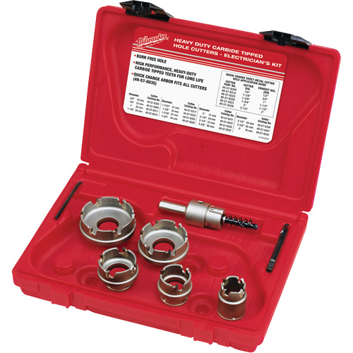Sheet Metal Carbide Cutter Electrician's Kit, 5 Pieces Southpoint Industrial Supply