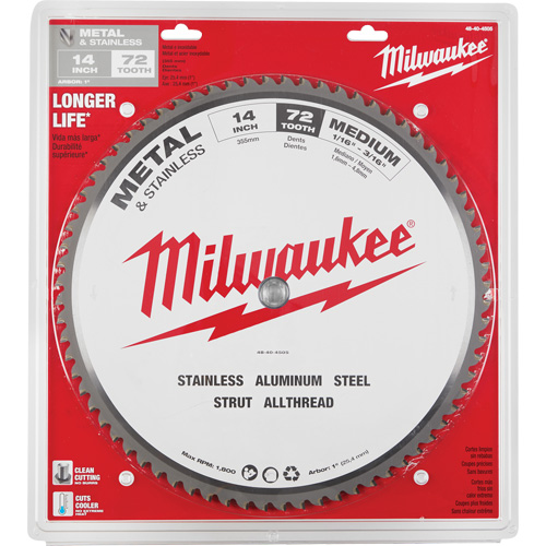 Endurance&reg; Circular Saw Blade, 14", 72 Teeth, Metal Use Southpoint Industrial Supply