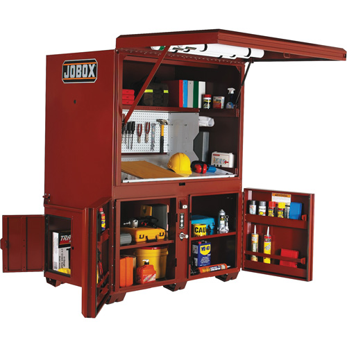 Field Office Jobsite Box, 63" W x 42" D x 80" H, Steel, Red Southpoint Industrial Supply