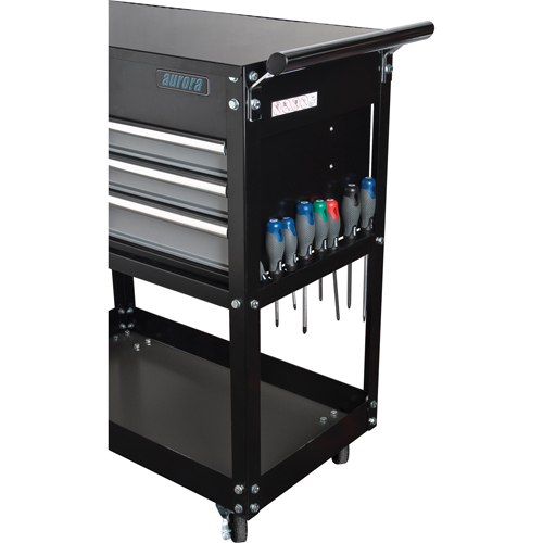 Chariot utilitaire, 4 tiroirs, 18" lo x 33" la x 39" h, Noir Southpoint Industrial Supply