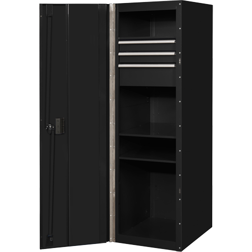 Armoire lat&eacute;rale s&eacute;rie RX, 3 tiroirs, 19" la x 25" p x 61" h, Noir Southpoint Industrial Supply