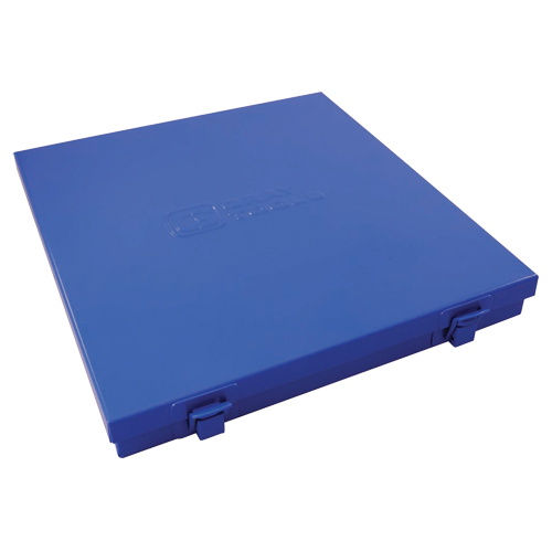 Slim Metal Box, 10-1/2" D x 9-1/4" W x 1-1/4" H, Blue Southpoint Industrial Supply