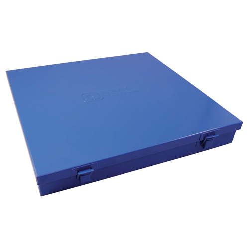 Boîte en m&eacute;tal mince, 12" P x 11-1/2" la x 1-3/4" h, Bleu Southpoint Industrial Supply
