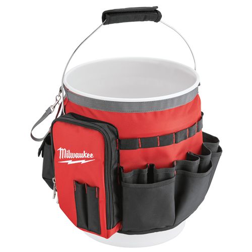 Bucket Organizer Bag, 10" L x 10" W x 13-1/2" H, Nylon, Red Southpoint Industrial Supply