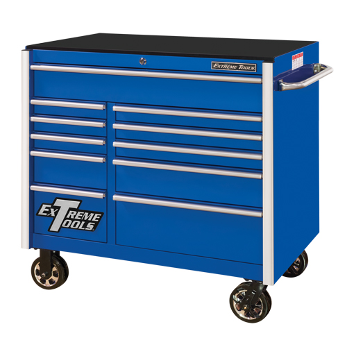RX Series Rolling Tool Cabinet, 11 Drawers, 41-1/2" W x 25-1/2" D x 40-1/2" H, Blue Southpoint Industrial Supply