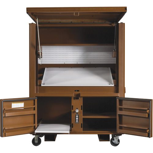 Field Office Jobsite Box, 33" W x 63" D x 80" H, Steel, Red Southpoint Industrial Supply