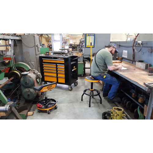 Powered Tool Cart, 11 Drawers, 42-1/2" W x 24-7/16" D x 41" H, Black/Orange Southpoint Industrial Supply