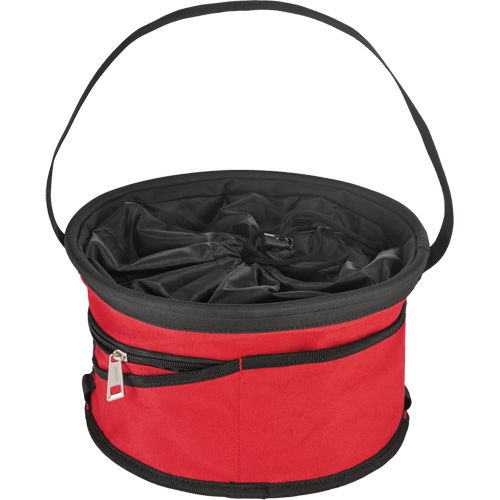 Parachute Organizer Bag, 11-4/5" L x 11-4/5" W x 11" H, Nylon, Black/Red Southpoint Industrial Supply